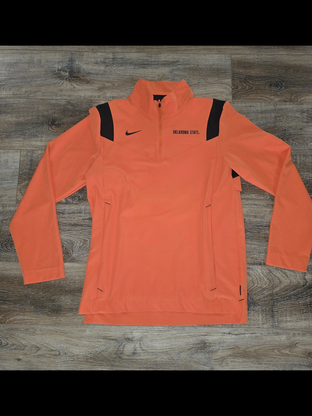 Nike Oklahoma State Cowboys OSU Orange Quarter-Zip Pullover Mens On Field Mens S